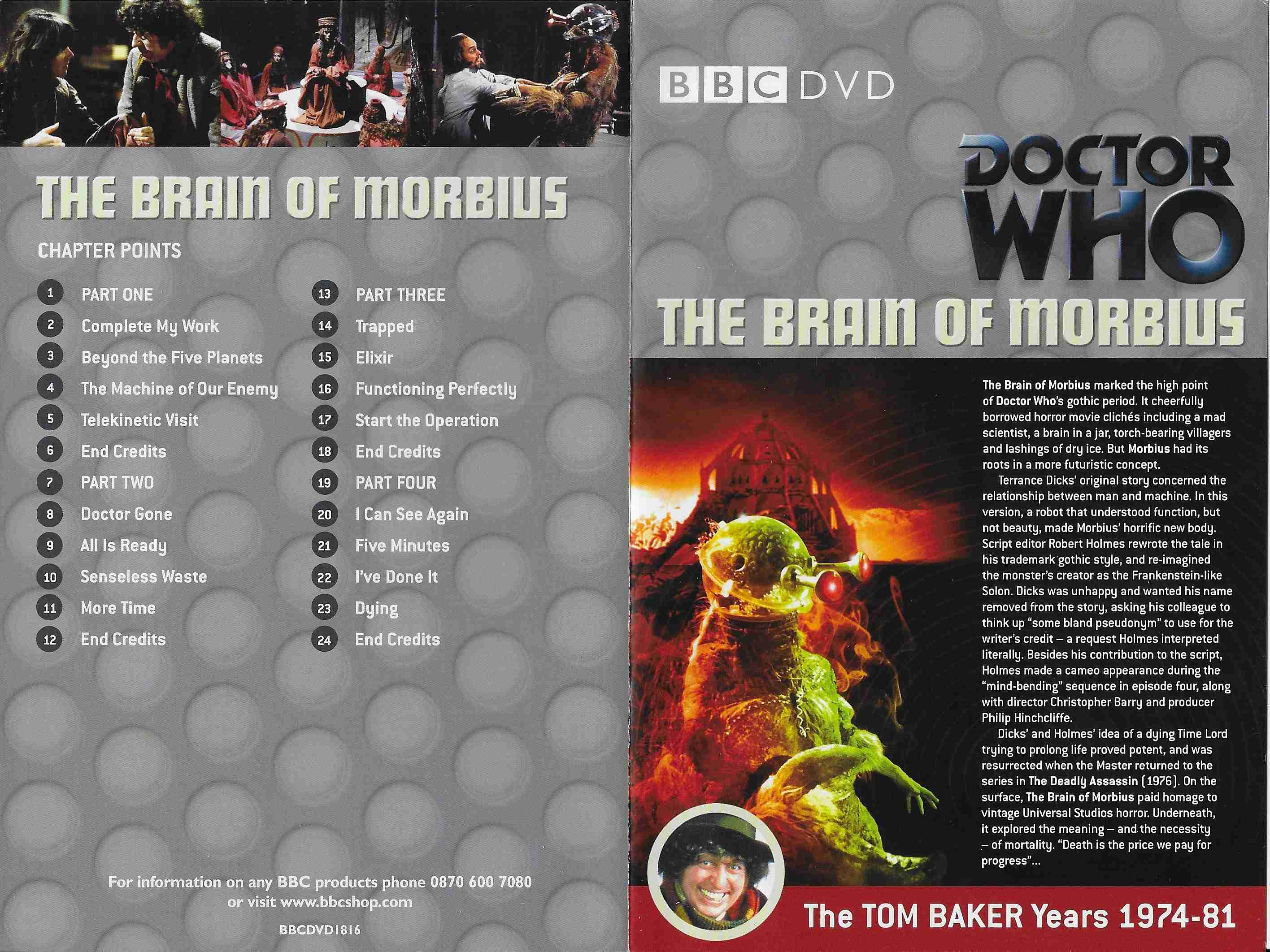 Picture of BBCDVD 1816 Doctor Who - The brain of Morbius by artist Robin Bland from the BBC records and Tapes library